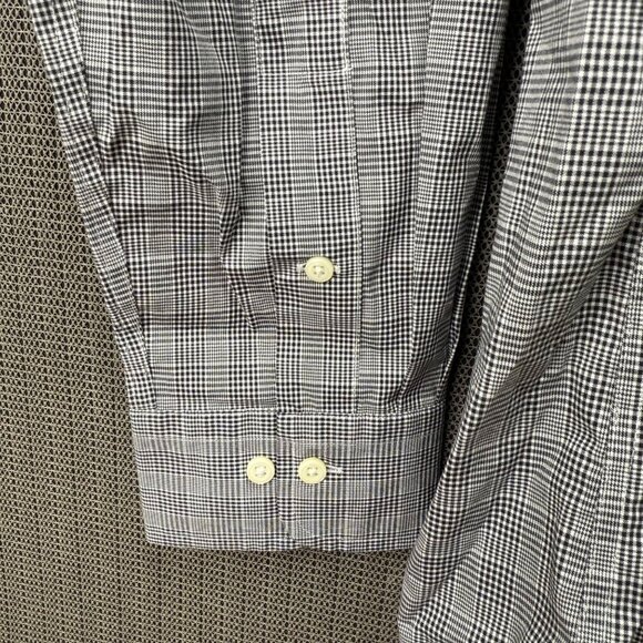 Lauren Ralph Lauren Mens 17 1/2 36/37 Gray Plaid Slim Fit Shirt Long Sleeve - Picture 5 of 8